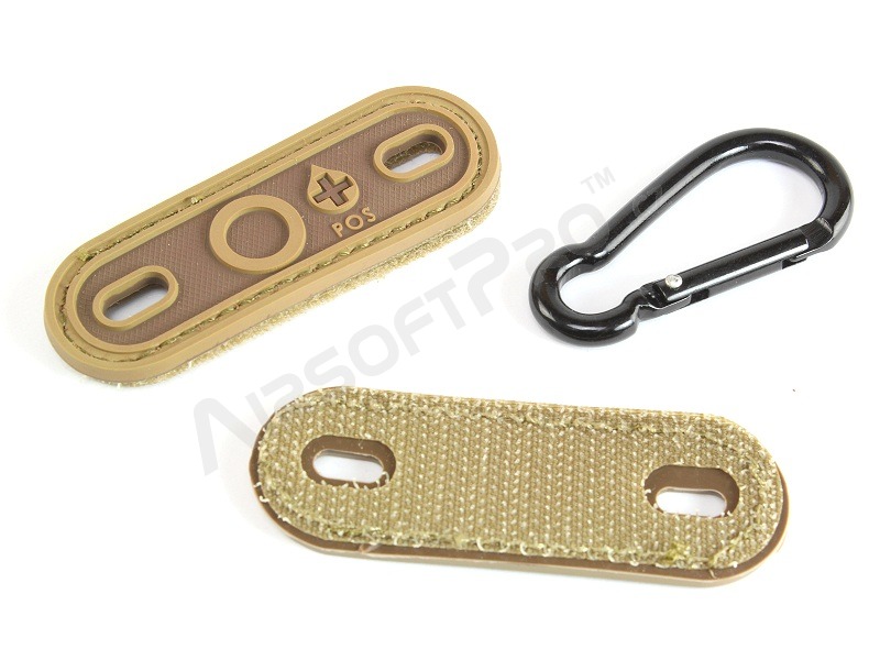 PVC 3D Etichetă pentru grupa sanguină 0 - Coyote Brown (CB) [EmersonGear]