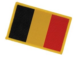 Patch din bumbac cu steagul Belgiei - margine galbenă [101 INC]