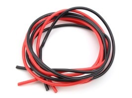 Cablaj siliconic 1,5 mm2, 16#AWG, negru și roșu - 1 metru [TopArms]