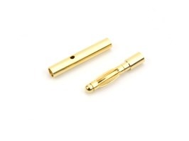 Bullet conector placat cu aur 2mm - 1 pereche [TopArms]