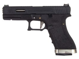 Pistol airsoft R17 Gen4 T5, receptor negru, țeavă argintie - Negru [WE]