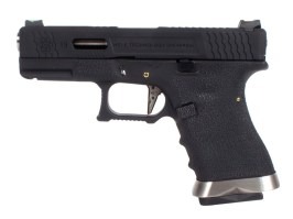 Pistol airsoft R19 Gen4 T5 - glisieră neagră, țeavă argintie - Negru [WE]