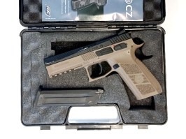 Airsoft pistol CZ P-09 DT FDE, metal slide, Gas blowback + caz - UNRELIABLE [ASG]