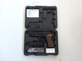 Pistol airsoft GPM92 GP2, full metal, gaz blowback (GBB) - Grip lemn nuc - SCRATCHED [G&G]