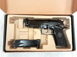 Pistol airsoft M9 A1 Gen 2, negru, fullmetal, blowback - MAGAZINE LEAKS [WE]