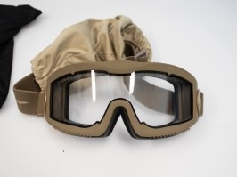 Mască Airsoft AERO Series Thermal, TAN - clar - DAMAGED [Lancer Tactical]