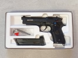 Pistol airsoft M9, full metal, CO2 blowback - Negru - NON-FUNCTIONAL [KJ Works]
