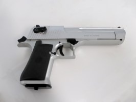 Pistol airsoft DE .50AE CO2, glisieră metalică, blowback - Argint - NON-FUNCTIONAL [KWC]
