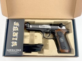 Airsoft pistol Samurai Edge Biohazard M92 FULL AUTO GBB - Două tonuri - UNFUNCTIONAL [WE]