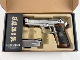 Pistol airsoft Samurai Edge M92 Biohazard , argintiu - fullmetal, blowback - UNFUNCTIONAL [WE]