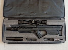 Airsoft lunetist PC1 R-Shot System, Standard, Deluxe cu lunetă și cutie - Negru - RETURNAT [STORM Airsoft]