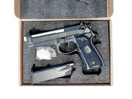 Pistol airsoft M9A1, cu gaz (GBB) - Negru - UNFUNCTIONAL [Snow Wolf]