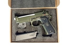Pistol airsoft M9A1, cu gaz (GBB) - OD - NON-FUNCTIONAL [Snow Wolf]