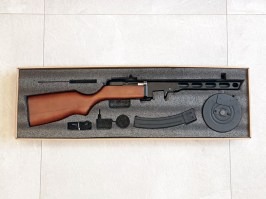 PPSh-41 EBB, Full Metal, lemn adevărat (SW-09A), 2x magazie - RETURNAT [Snow Wolf]