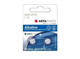 Baterie alcalină buton 1,5V 1,5V AG5 / LR48 / LR754 / 393 - 2 buc [AgfaPhoto]