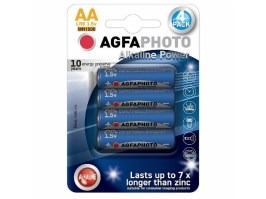 Baterii alcaline 1,5V AA / LR6 - 4 buc [AgfaPhoto]