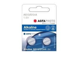 Baterie alcalină buton 1,5V AG13 / LR44W - 2pcs [AgfaPhoto]