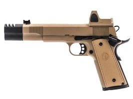 Pistol Airsoft GBB VP-X, GBB cu punct roșu - TAN [Vorsk]