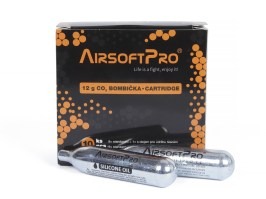 Set de cartușe CO2 de 12 g (9 + 1 buc cu ulei de silicon) [AirsoftPro]