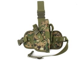 Husă universală pentru pistol tactic cu panou pentru picior - Digital Woodland [AITAG]