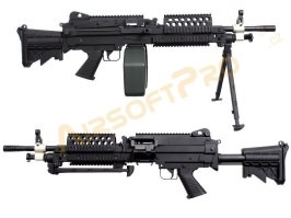 Mitralieră Airsoft MK46 cu stoc retractabil - full metal [A&K]