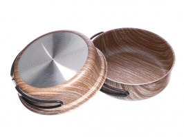 Set ustensile de gătit din aluminiu Collection WOOD cu strat de teflon, 2 piese [ALB forming]