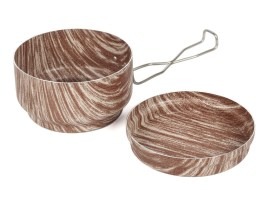 Aluminum mess tin WOOD, 2-pieces [ALB forming]