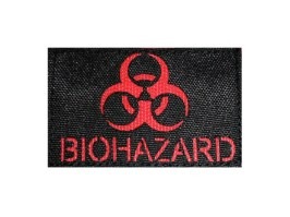 Plasture tăiat cu laser Biohazard 8x5cm - negru/roșu [AS-Tex]