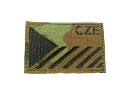 Plasture tăiat cu laser Steagul Cehiei 8x5cm (CZE) - vz.95/Negru [AS-Tex]