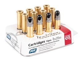 Cartușe cu pelete pentru revolverul Dan Wesson ASG CO2, cal. 4.5mm (.177) - 12 buc [ASG]