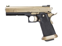 Pistol Airsoft GBB Hi-Capa 5.1 HX10 (glisieră divizată) - FDE [AW Custom]