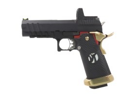 Pistol Airsoft GBB Hi-Capa 4.3 HX26 - negru/galben [AW Custom]