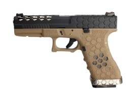 Pistol Airsoft GBB G-HexCut VX01 - Negru/TAN [AW Custom]