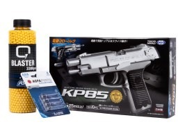 Pachet: KP85 pistol electric airsoft cu blowback (EBB) + 3000 BBs + 4 baterii [Tokyo Marui]