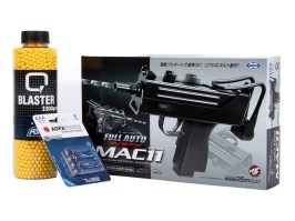 Pachet: Airsoft FULL AUTO MAC11, EBB + 3000 BBs + 4 baterii [Tokyo Marui]