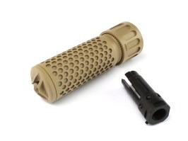 Supresor / amortizor de zgomot cu detașare rapidă KAC QDC CQB, 135mm - TAN [Big Dragon]