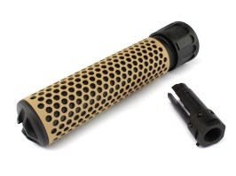 Quick Detach Supressor / Silencer KAC QDC, 175mm - Negru / TAN [Big Dragon]