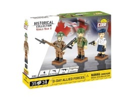 3 figurine cu accesorii - D-Day Allies [Cobi]