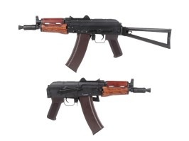 Pușcă airsoft AK-74U Platinum (CM.055), construcție integrală din oțel, lemn adevărat, ETU [CYMA]