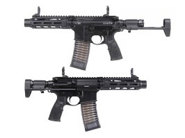 Pușcă Airsoft GBB Daniel Defense PDW MFR XL, gaz blowback CGS - negru [CYMA]
