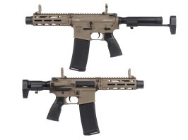 Pușcă airsoft Daniel Defense DDM4 PDW Platinum, ETU (DD.105B) - FDE [CYMA]