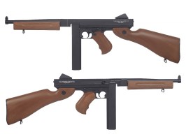 Pistol-mitralieră Airsoft Thompson M1A1 (CM.033) – Complet din metal, cu însemne autorizate [CYMA]
