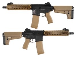 Pușcă Airsoft AR15 MK18 Alpha Full metal - TAN / Negru [Delta Armory]