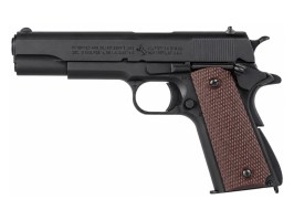 Pistol Airsoft M1911 A1 (EC-3101) cu licență COLT, integral din metal, cu gaz, cu recul (GBB) [E&C]