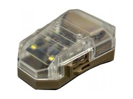 F101 Stealth Lampă de semnalizare tactică pentru cască (verde/alb/IR) - Coyote Brown [EARMOR]