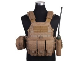 LBT6094A Suport pentru plăci cu 3 pungi - Coyote Brown [EmersonGear]