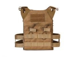 Jumer Plate Carrier pentru copii cu dublu M4 Pouch și plăci balistice fictive - Coyote Brow [EmersonGear]