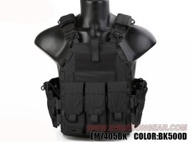 Vestă tactică cu suport de plăci 094K cu eliberare rapidă - negru [EmersonGear]