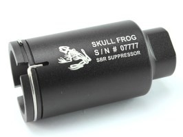 Flash hider M4 Mini Version Skull Frog style - negru [Element]