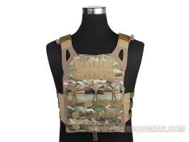 Purtător de plăci Jumer cu geantă triplă M4 și plăci balistice fictive - Multicam [EmersonGear]